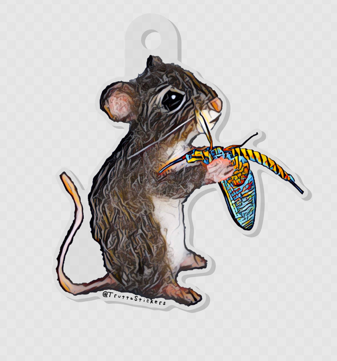 Mouse/Hex Keychain 2”x2”