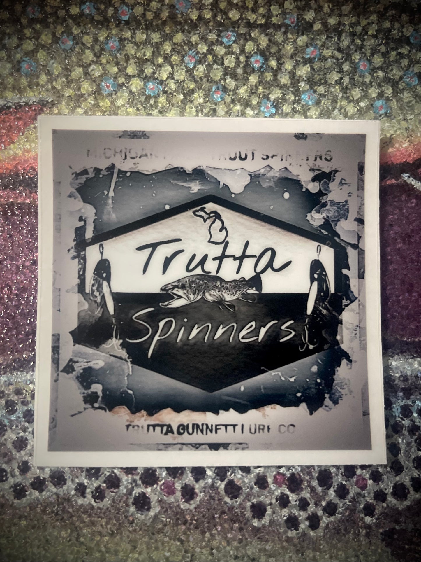 Trutta Spinners logo 3”x3” Sticker